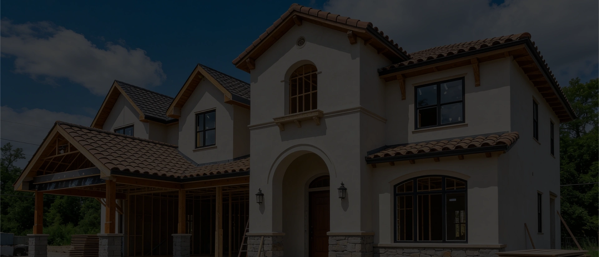 luxury custom home construction with tile roof in los angeles by Premier Contractor LA