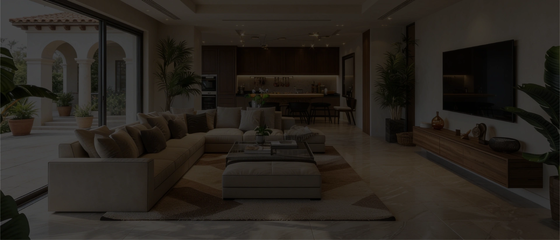 modern living room and kitchen remodeling interior design in los angeles by Premier Contractor LA