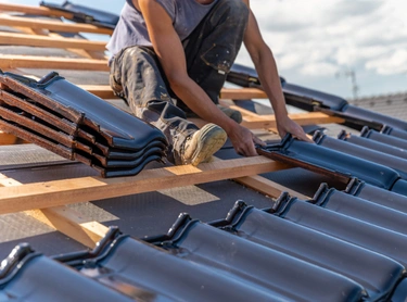close up of roof installation with tiles and waterproofing system in los angeles Premier Contractor LA